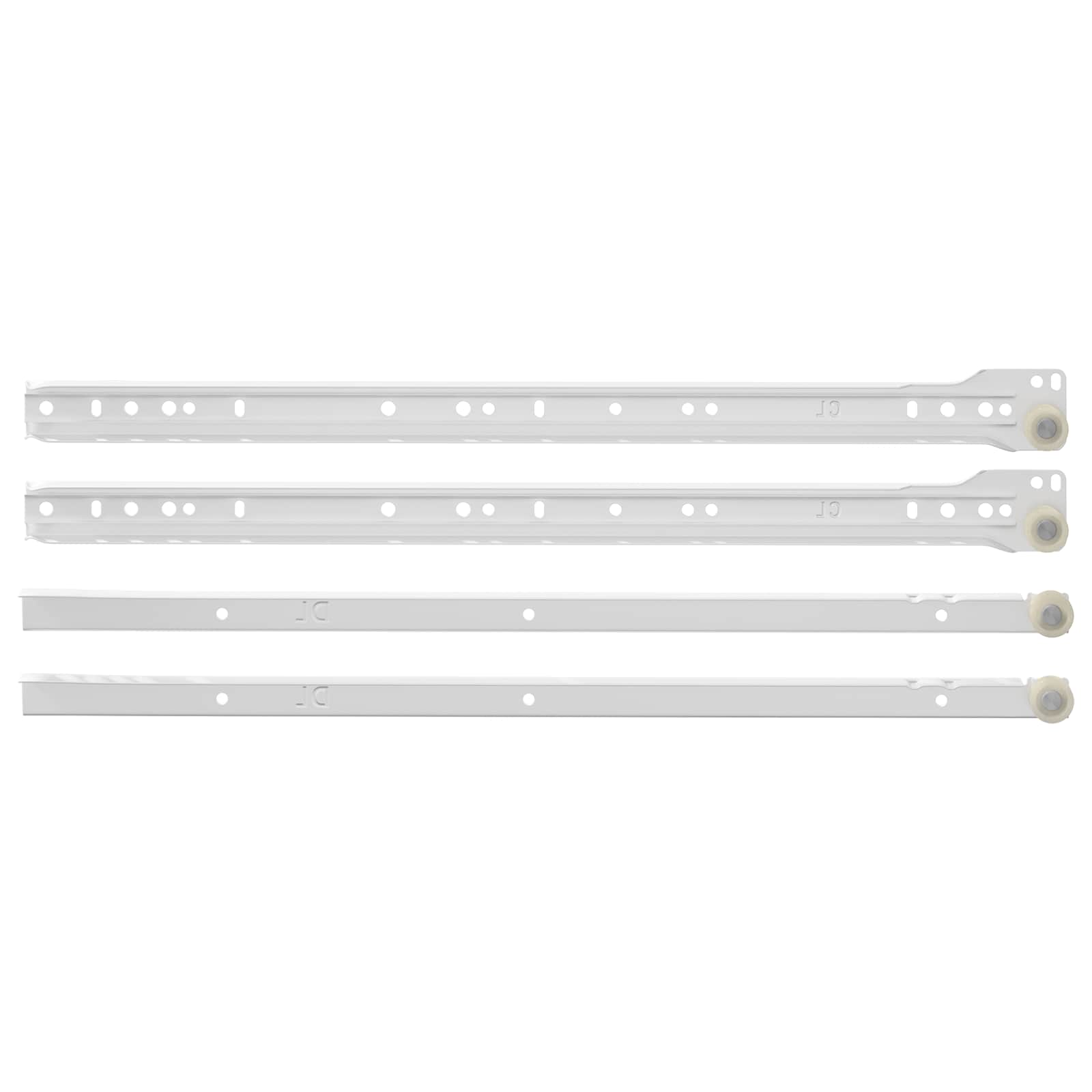 Klizač za ladice 49 pcs Bijelo Čelik