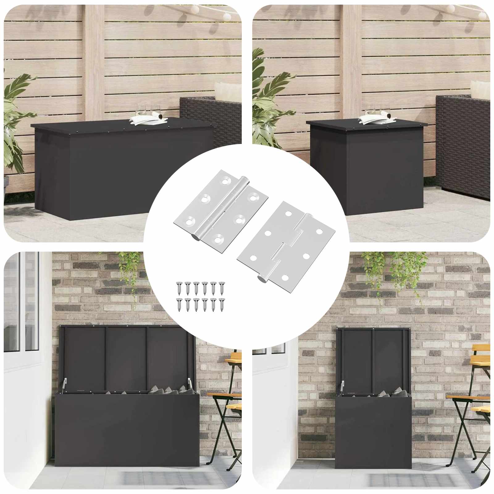 Šarka 2 pcs Srebrno 50 x 38 x 1,3 mm Čelik