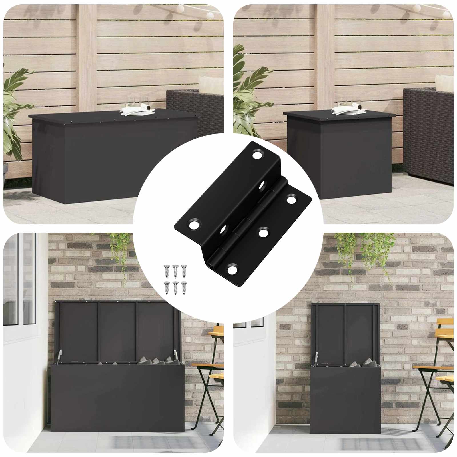 Šarka 537 pcs Crna 38 x 17 x 60 mm Željezo