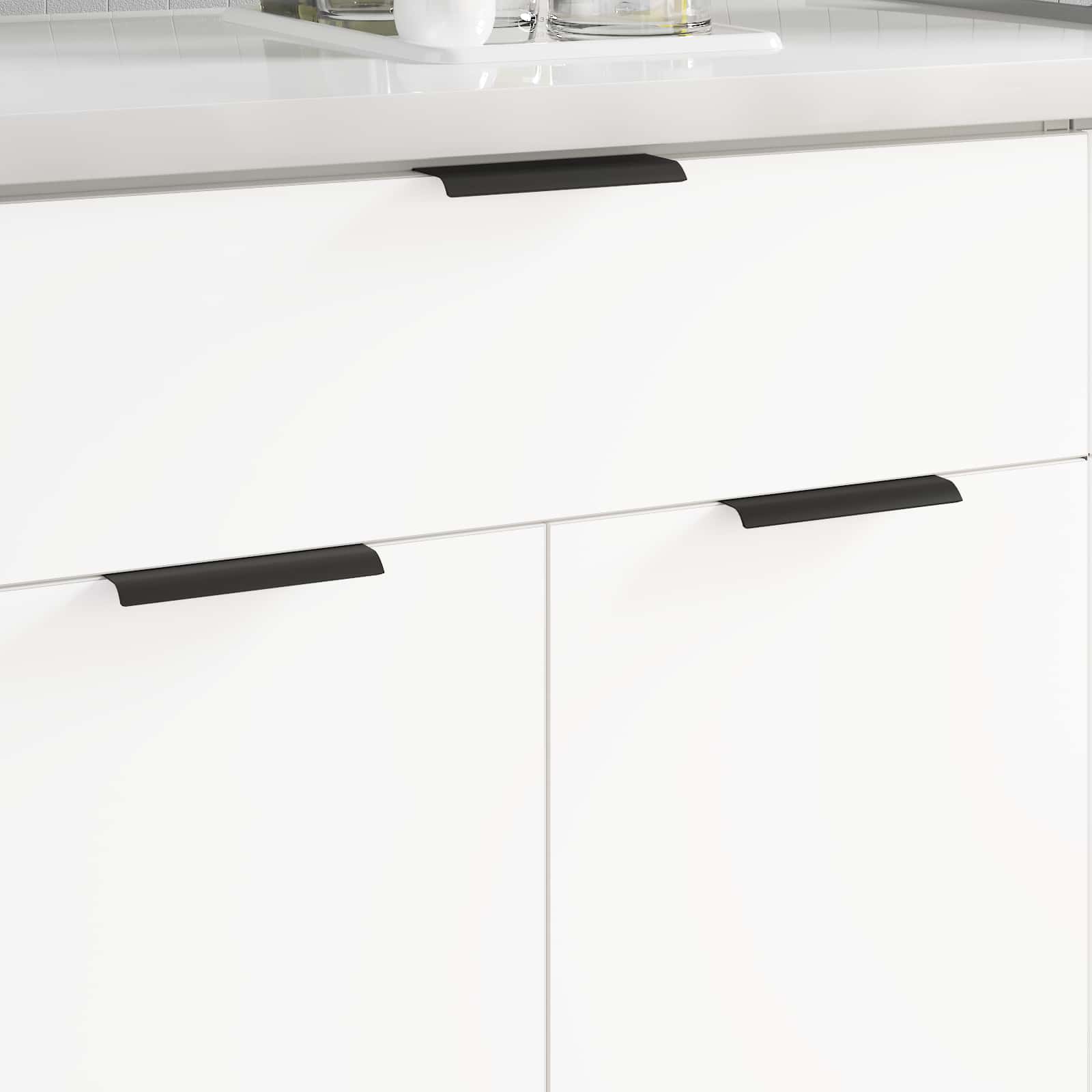 Drška 2 pcs Crna 120 x 39.6 x 17 mm Aluminij