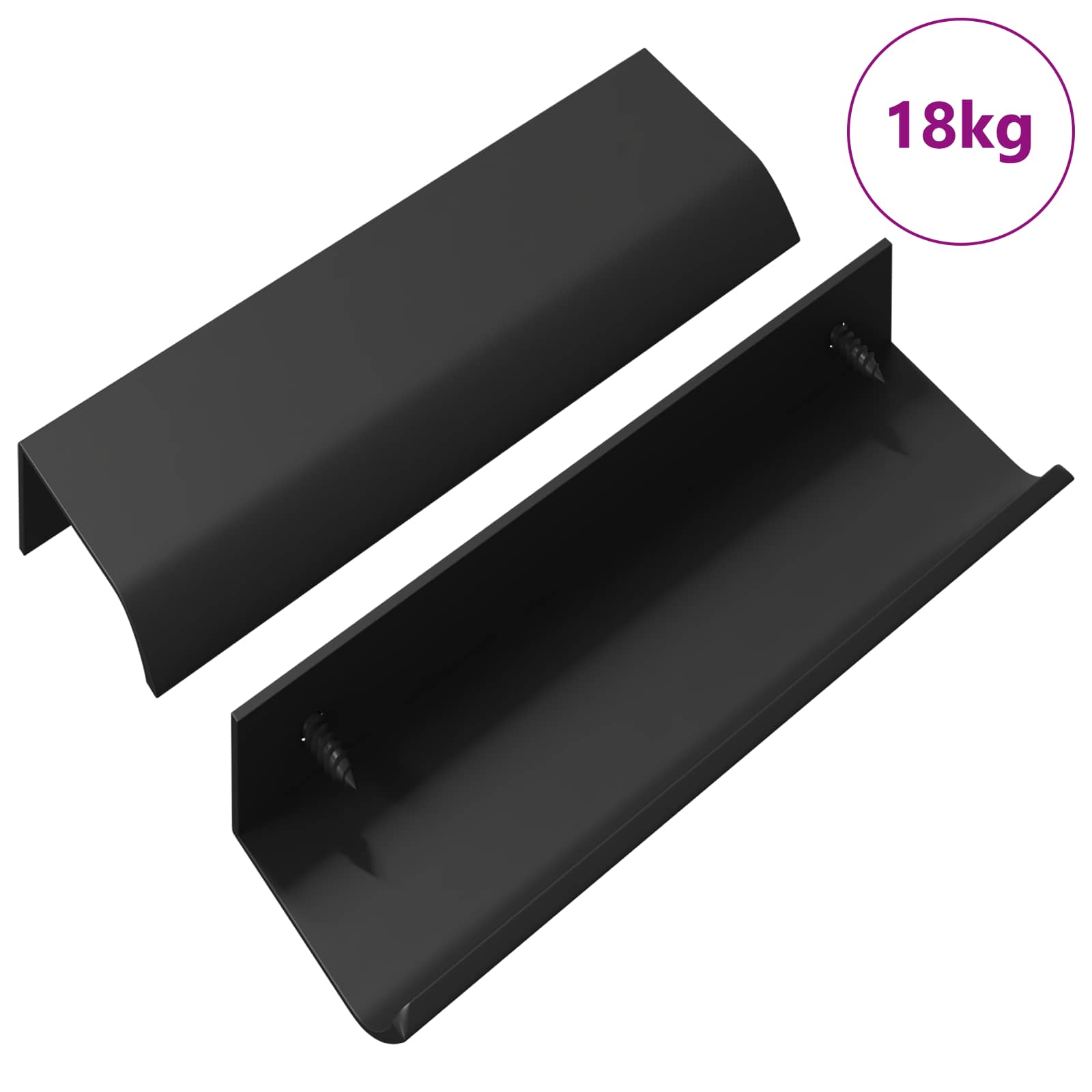 Drška 725 pcs Crna 120 x 39.6 x 17 mm Aluminij