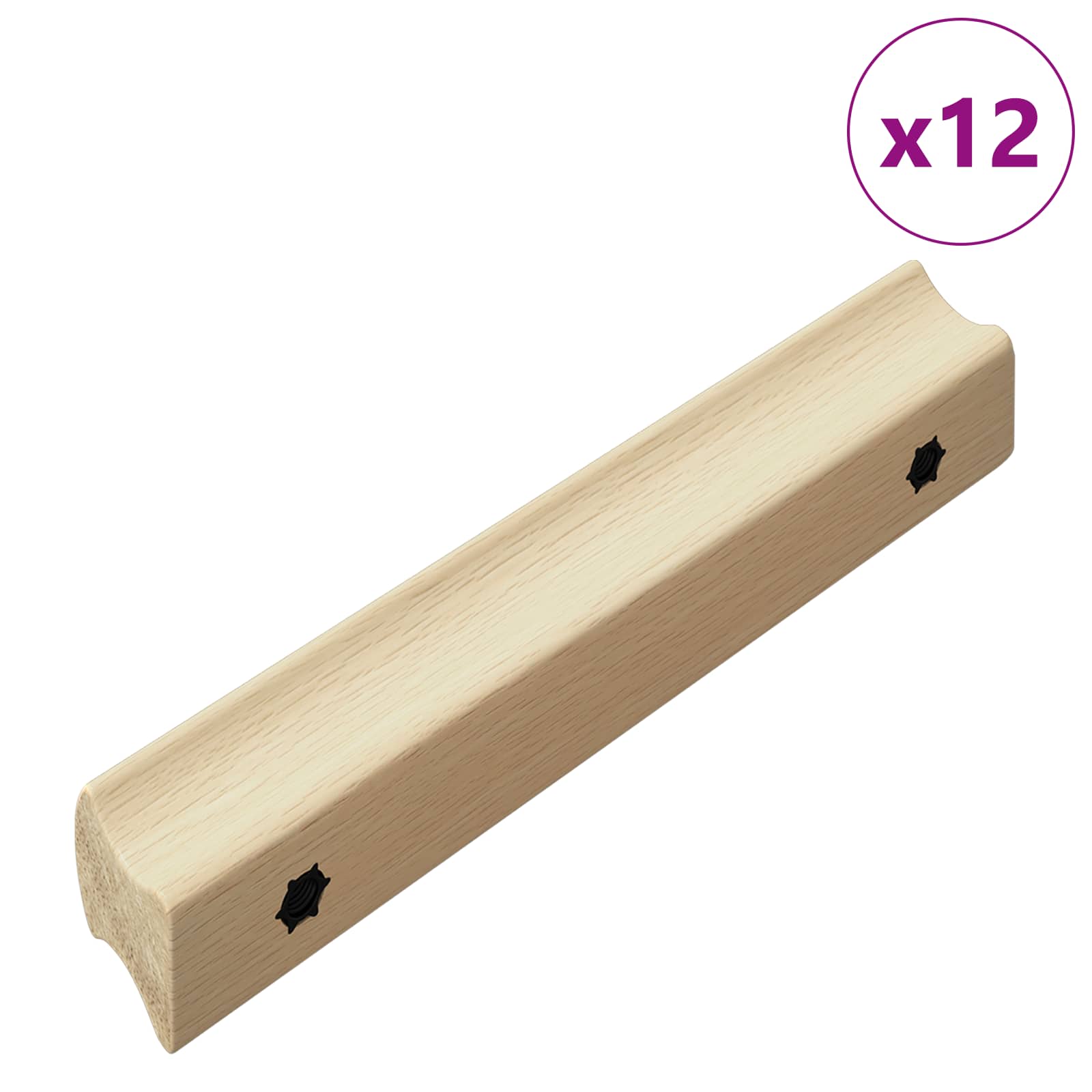 Ravna drška 12 pcs Boja prirodnog drva 130 x 25 x 30 mm