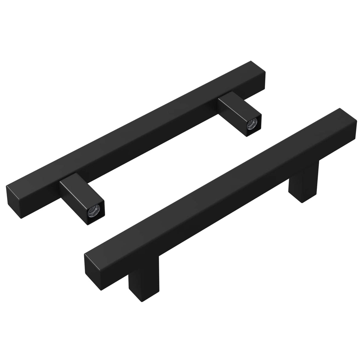 Drška za ormar 2 pcs Crna 150 x 12,3 x 35,2 mm Nehrđajući čelik