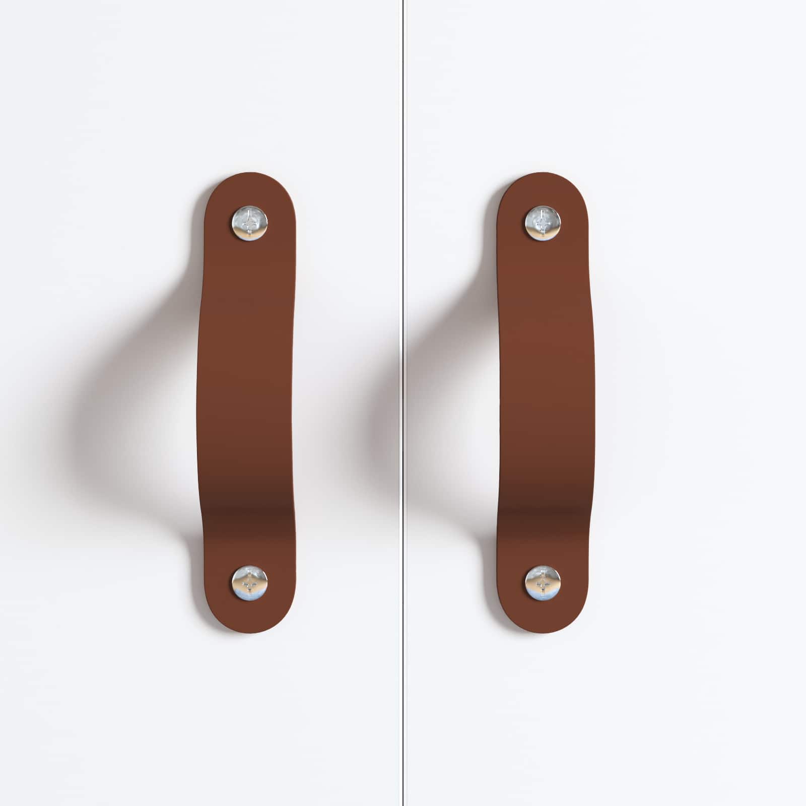 Ručke za ormariće 2 pcs Smeđa 140 x 25 x 2,3 mm PU