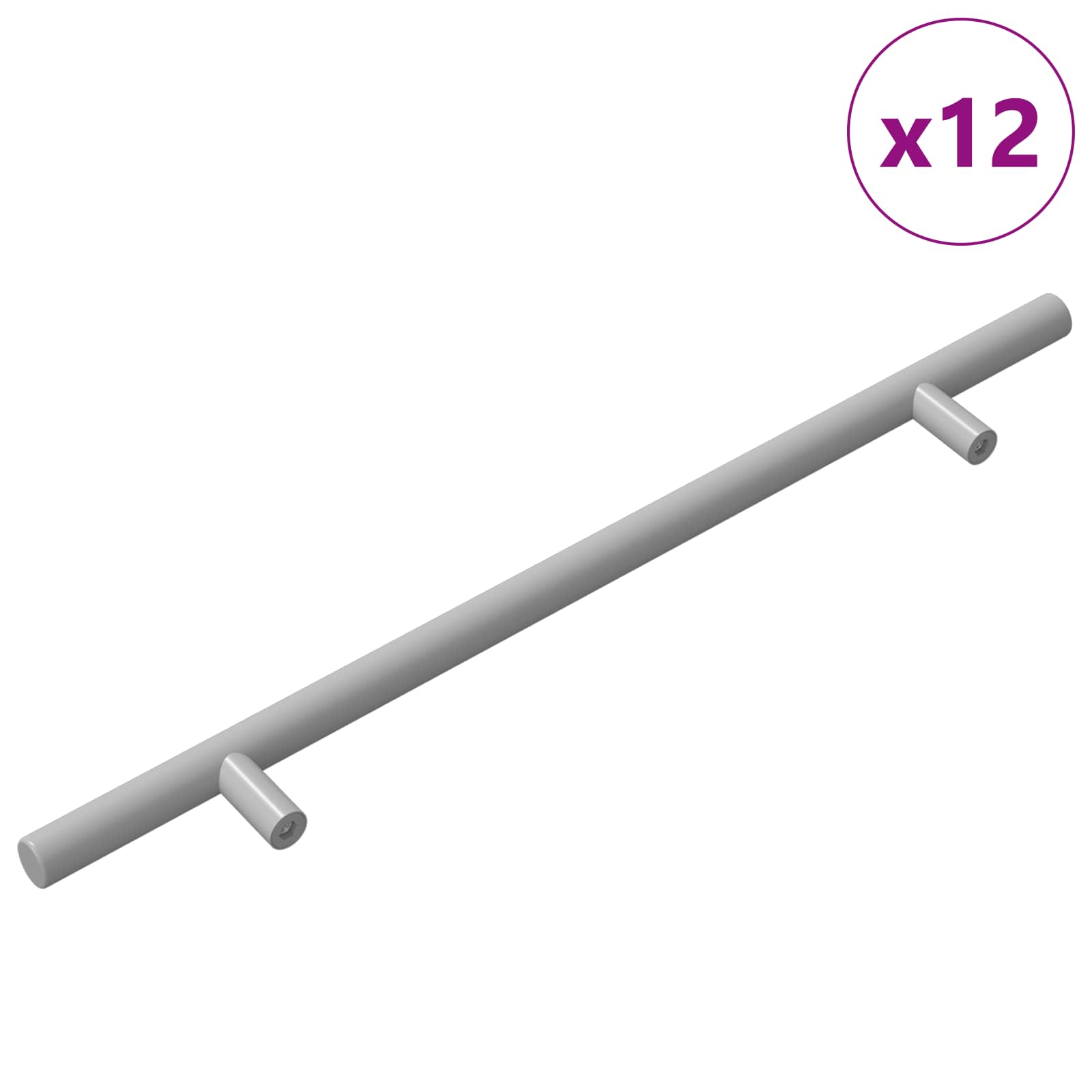 Drška za ormar 12 pcs Srebrno 300 mm Nehrđajući čelik