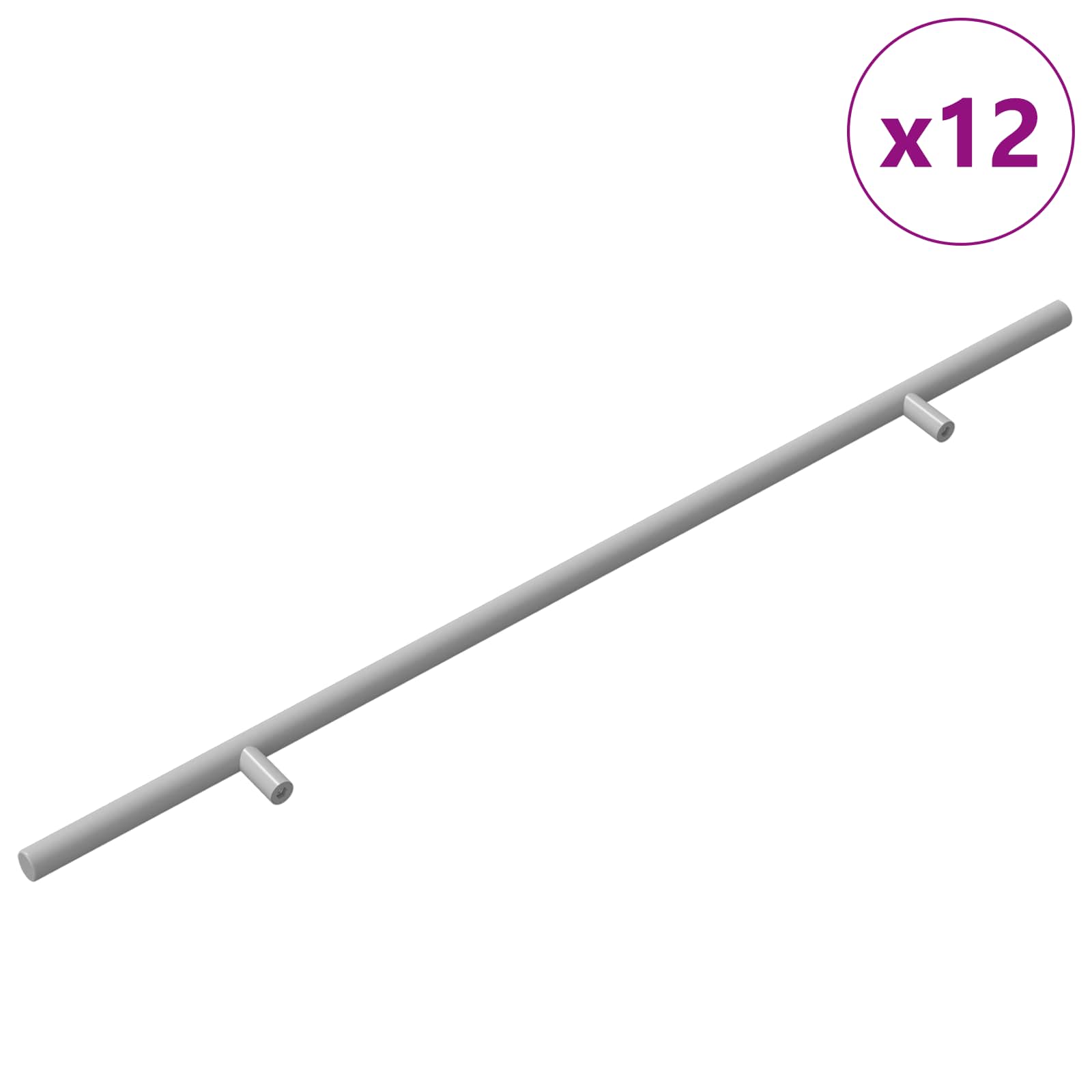 Drška 12 pcs Srebrno 500 mm Čelik