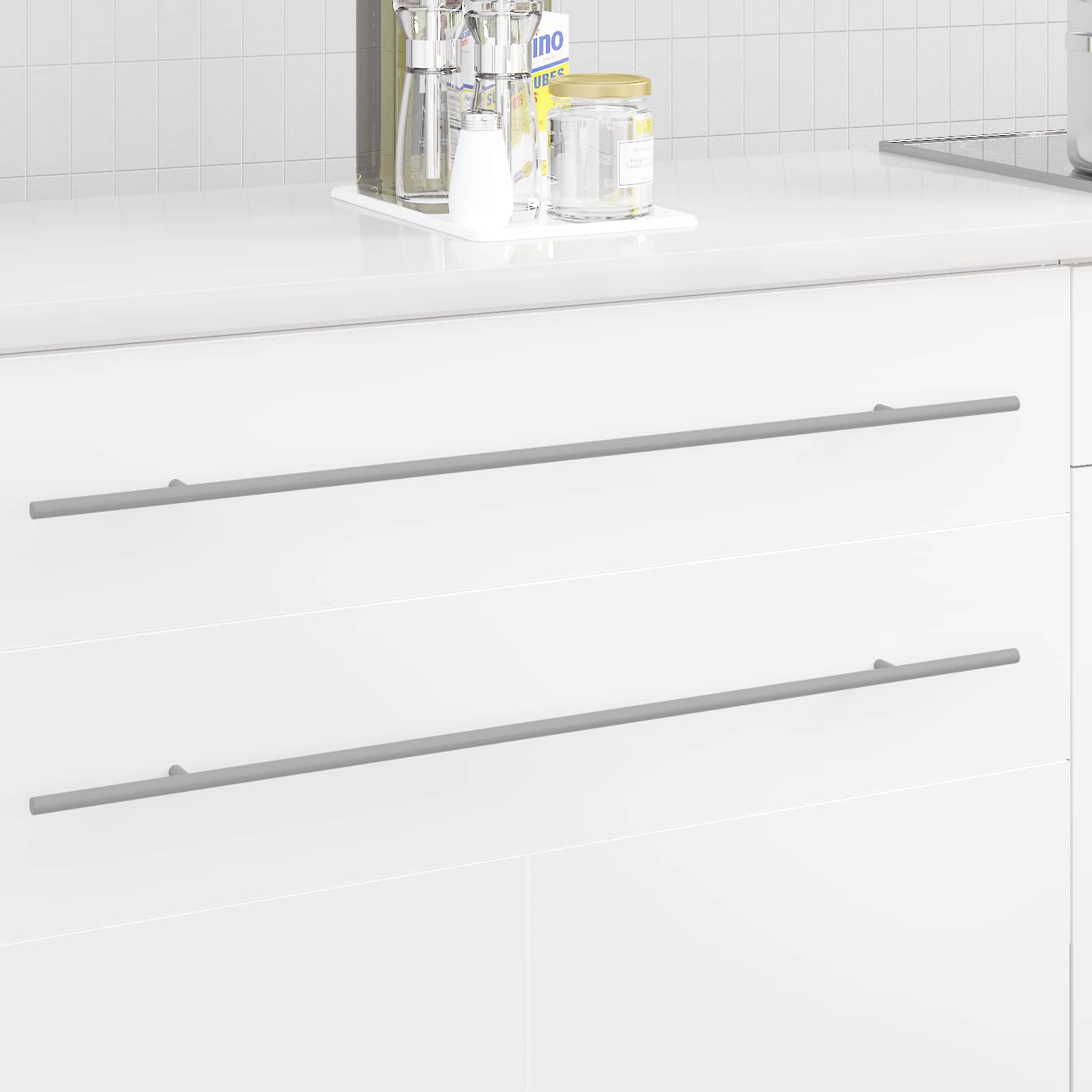 Drška za ormar 12 pcs Srebrno 800 mm Nehrđajući čelik