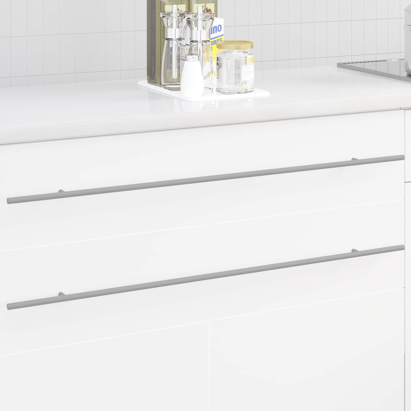 Drška za ormar 12 pcs Srebrno 900 mm Nehrđajući čelik