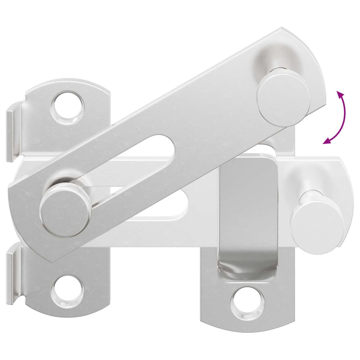 Zaključavanje vrata 2 pcs Srebrno 70 x 8 mm Čelik