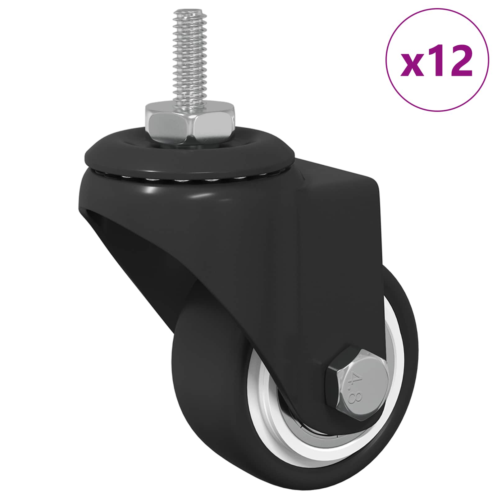 Dizalni kotač 12 pcs Crna 40,4 x 40,4 x 19,7 mm