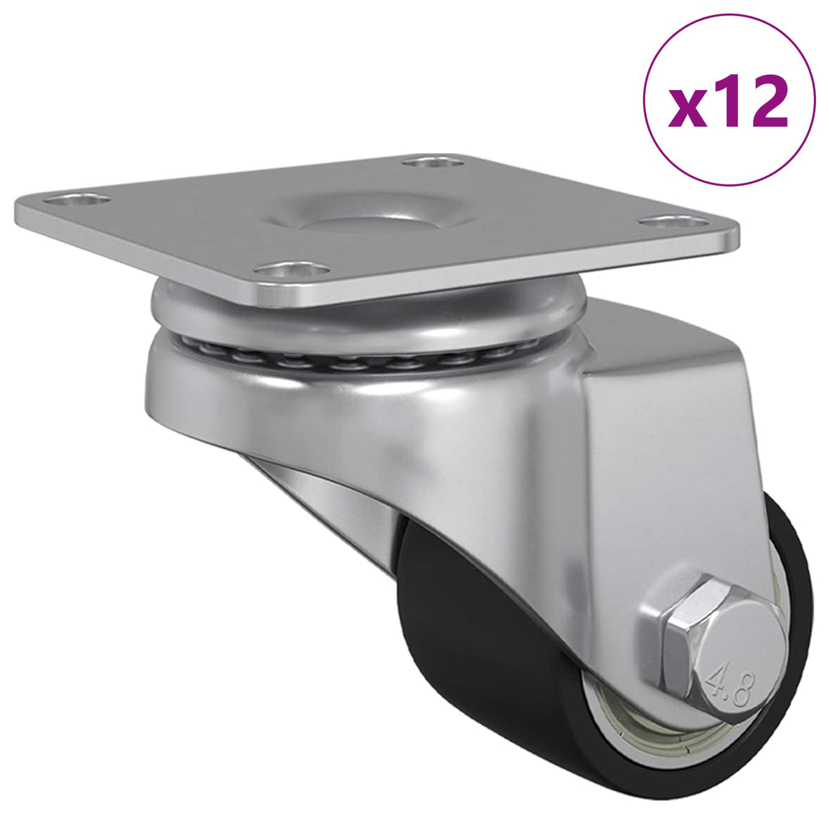 Kaster 12 pcs Srebrno 44,1 x 44,1 x 1,95 mm Najlon