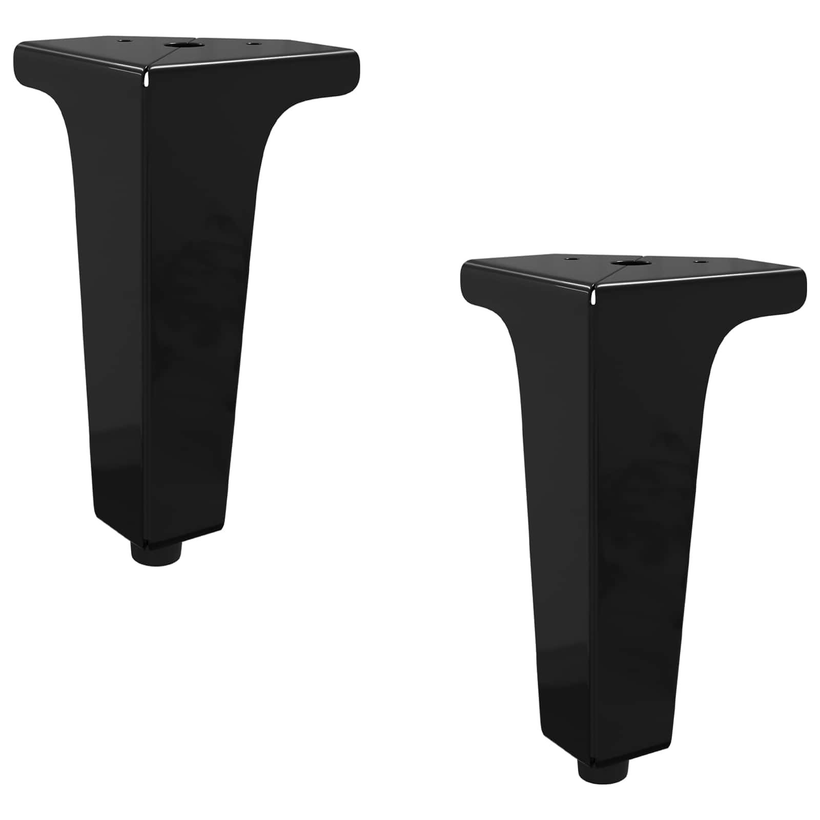 Noge namještaja 2 pcs Crna 54,1 x 54,1 x 100 mm Željezo