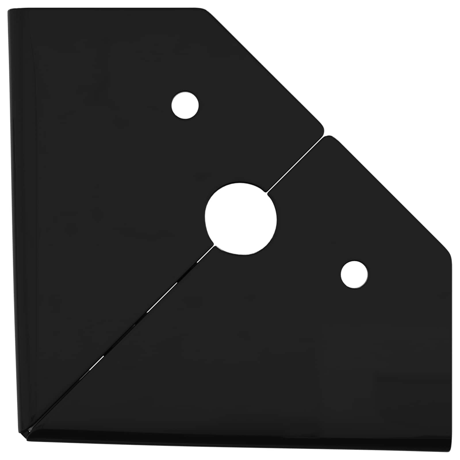 Noge namještaja 2 pcs Crna 54,1 x 54,1 x 100 mm Željezo