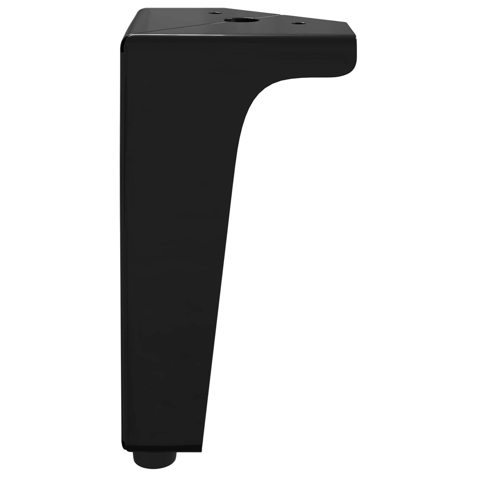 Noge namještaja 12 pcs Crna 54,1 x 54,1 x 100 mm Željezo