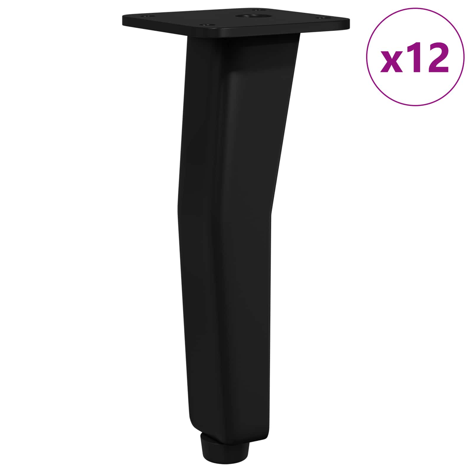 Stativne Noge 12 pcs Crna 40 x 40 x 100 mm Željezo