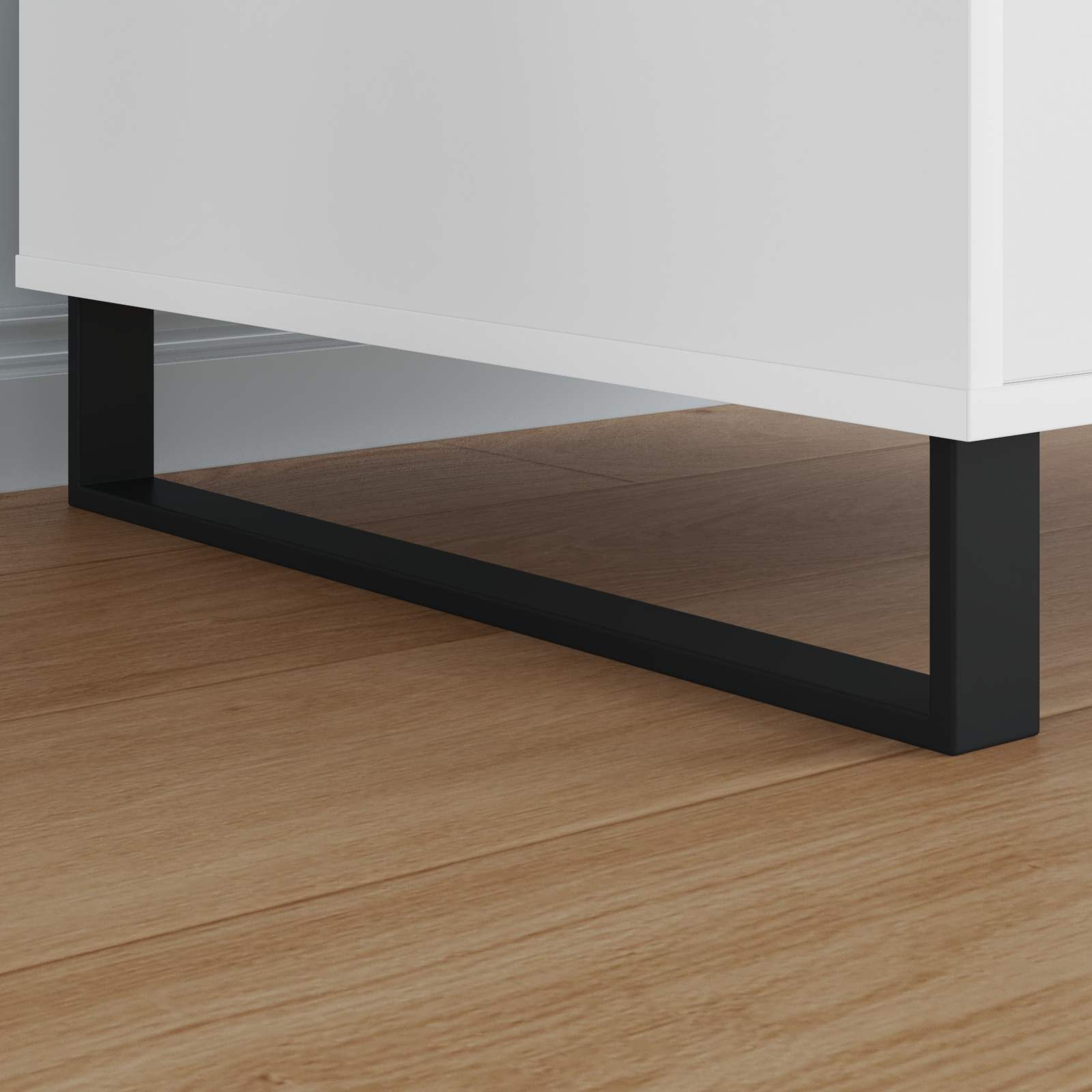 Noge namještaja 2 pcs Crna 546 x 40,5 x 100 mm Željezo