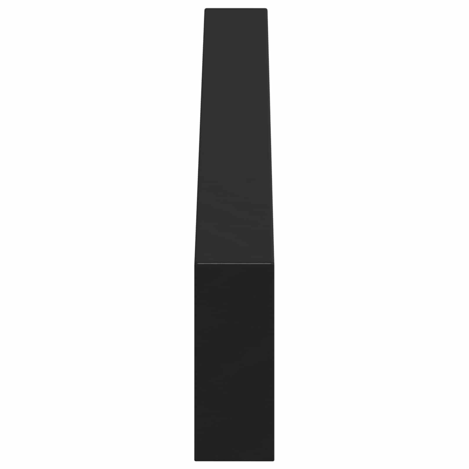 Noge namještaja 2 pcs Crna 546 x 40,5 x 100 mm Željezo