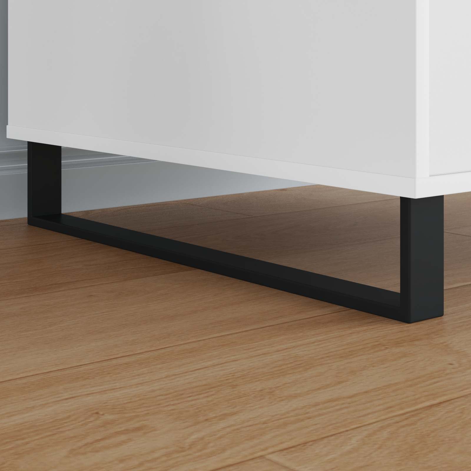 Noge namještaja 2 pcs Crna 596 x 40,5 x 100 mm Željezo