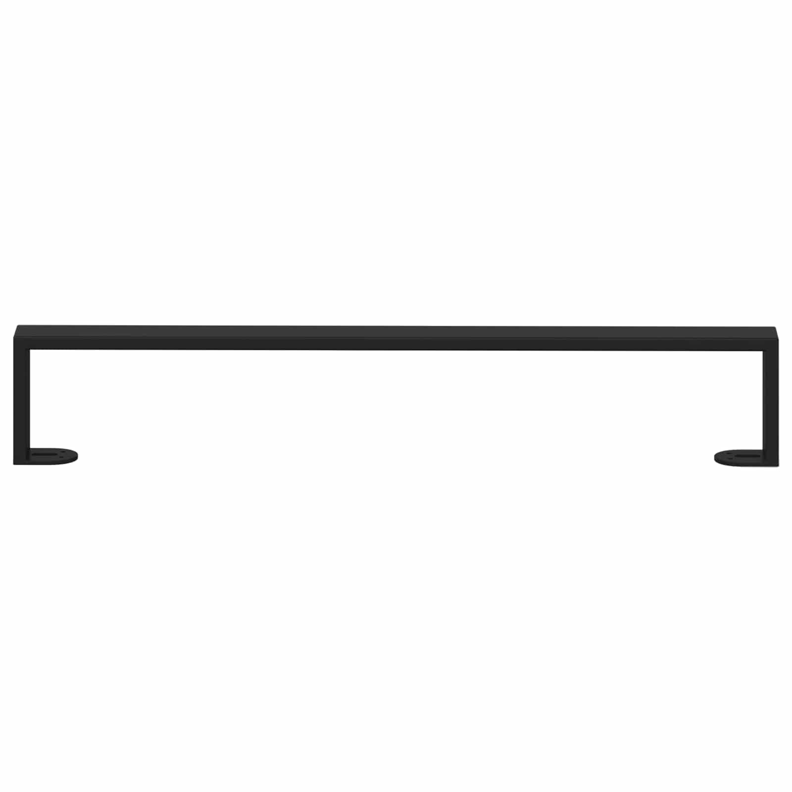 Noge namještaja 2 pcs Crna 596 x 40,5 x 100 mm Željezo