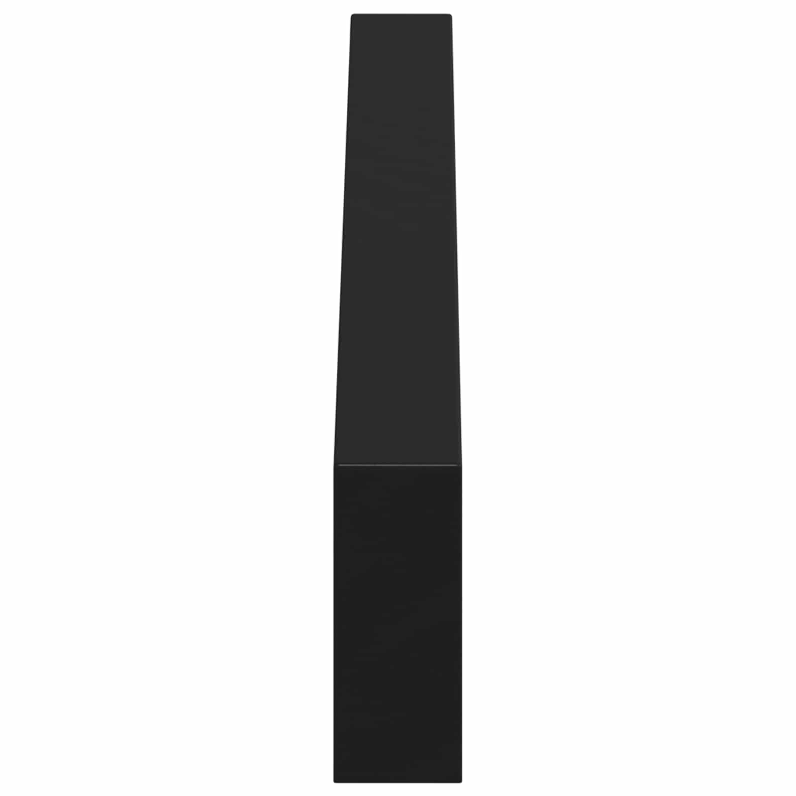 Noge namještaja 2 pcs Crna 596 x 40,5 x 100 mm Željezo