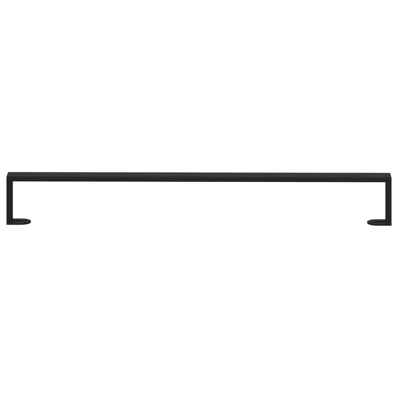 Noge namještaja 12 pcs Crna 796 x 40,5 x 100 mm Željezo