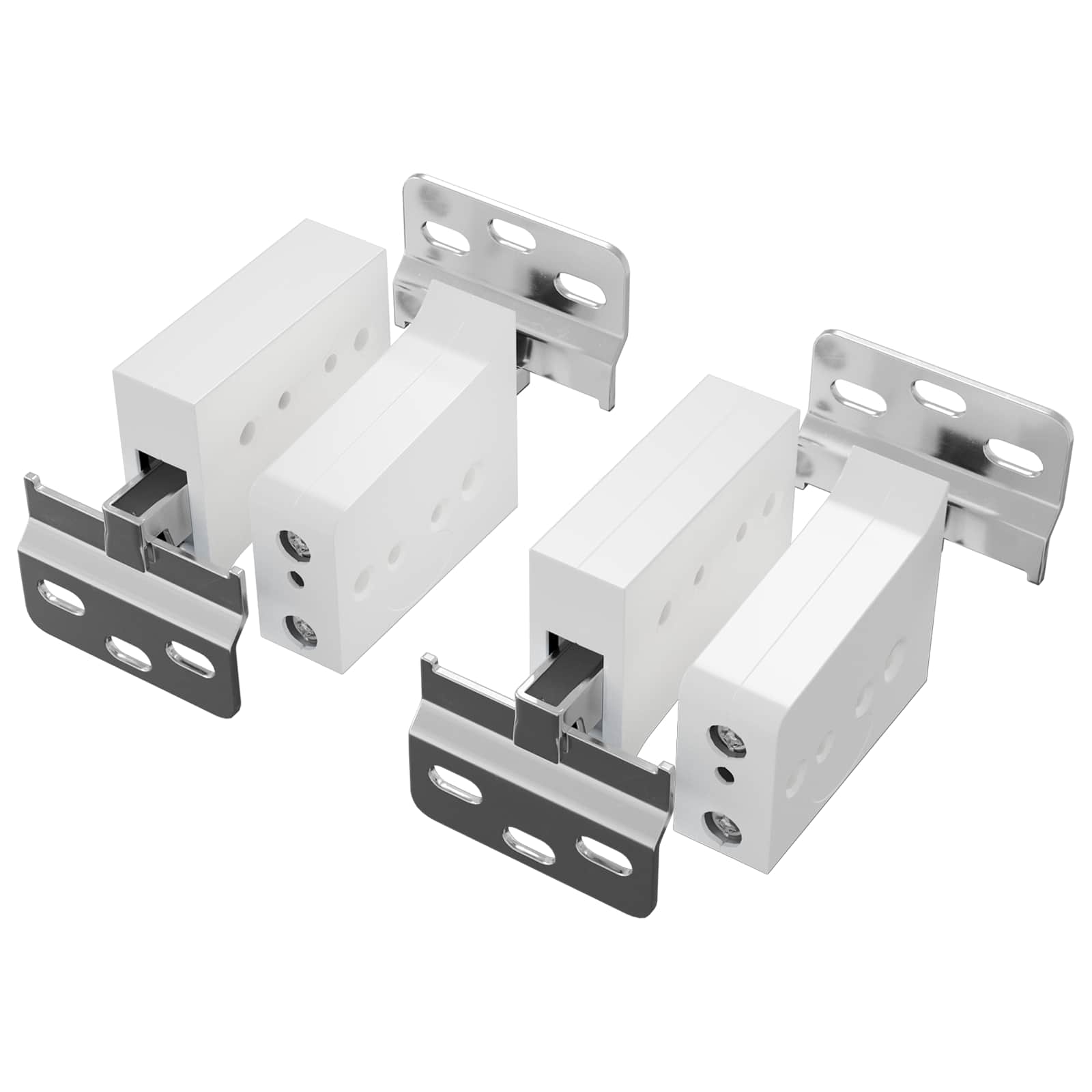 Osi za vješanje ormara 2 pcs Bijelo 70 x 48 x 19 mm