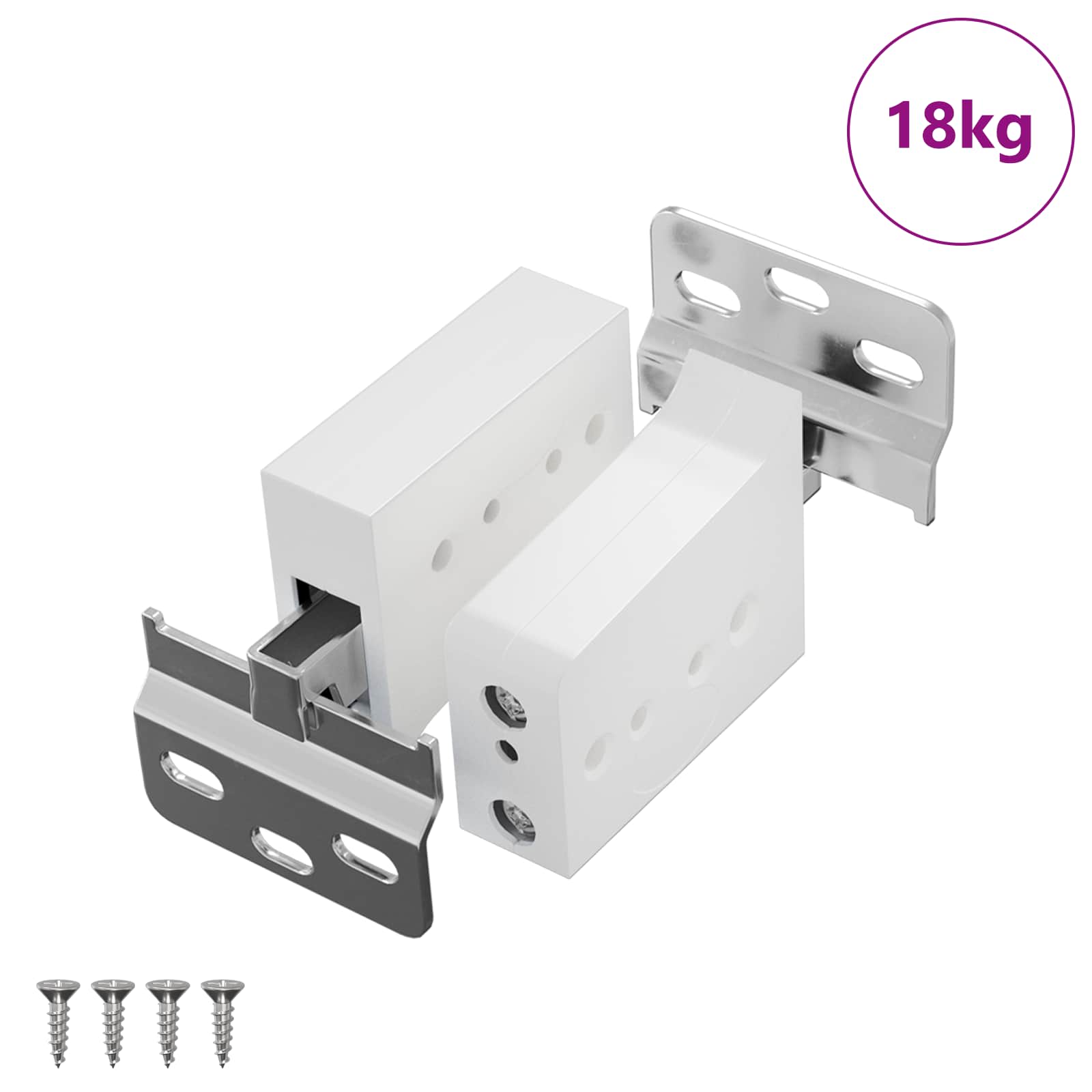 Osi za vješanje ormara 261 pcs Bijelo 70 x 48 x 19 mm