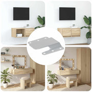Držač za ravno montiranje 419 pcs Srebrno 75 x 66 x 1,4 mm