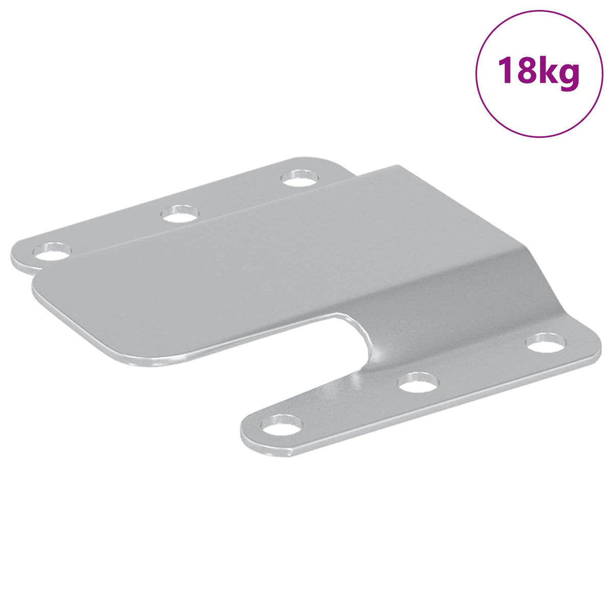 Držač za ravno montiranje 419 pcs Srebrno 75 x 66 x 1,4 mm