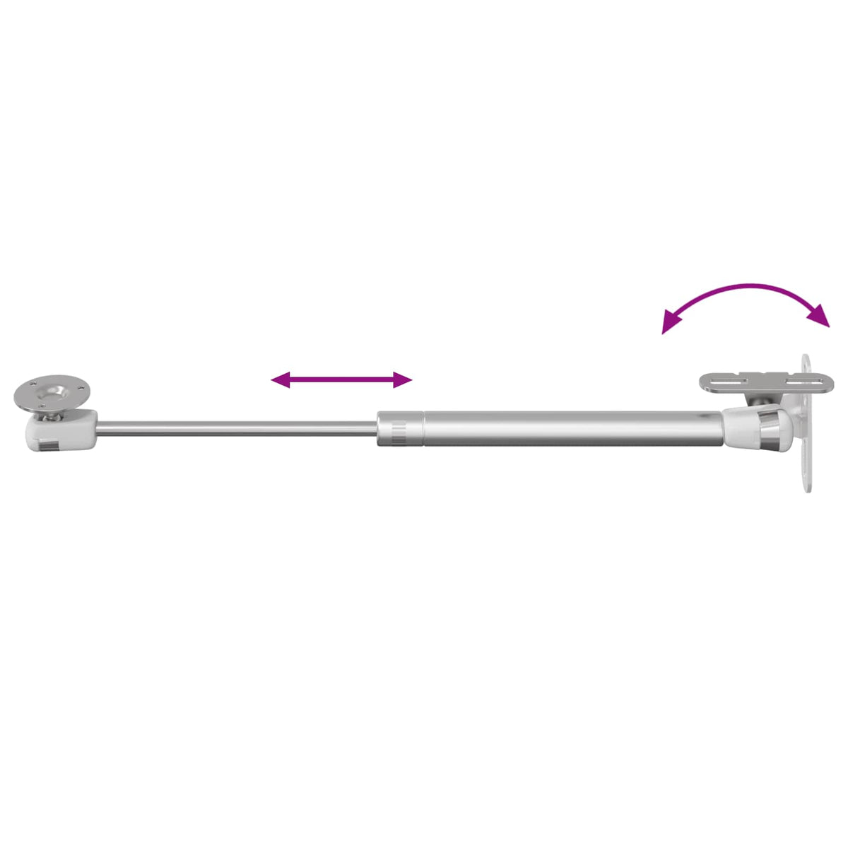 Hidraulična plinska opruga 12 pcs Srebrno 280 x 17 x 16 mm
