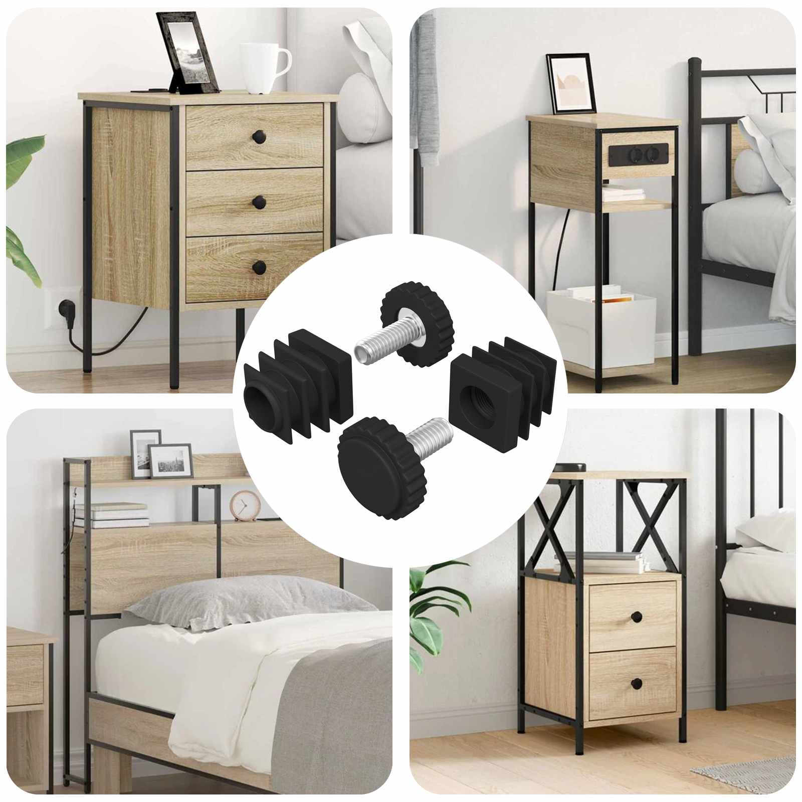 Furnirni nivelatori Podesiva 2 pcs Crna M6 PP