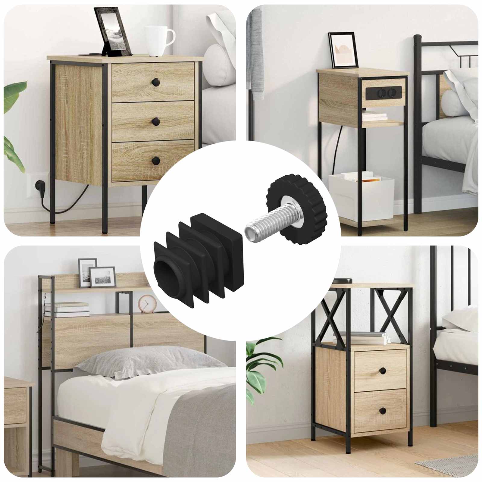 Furnirni nivelatori Podesiva 12 pcs Crna M6 PP