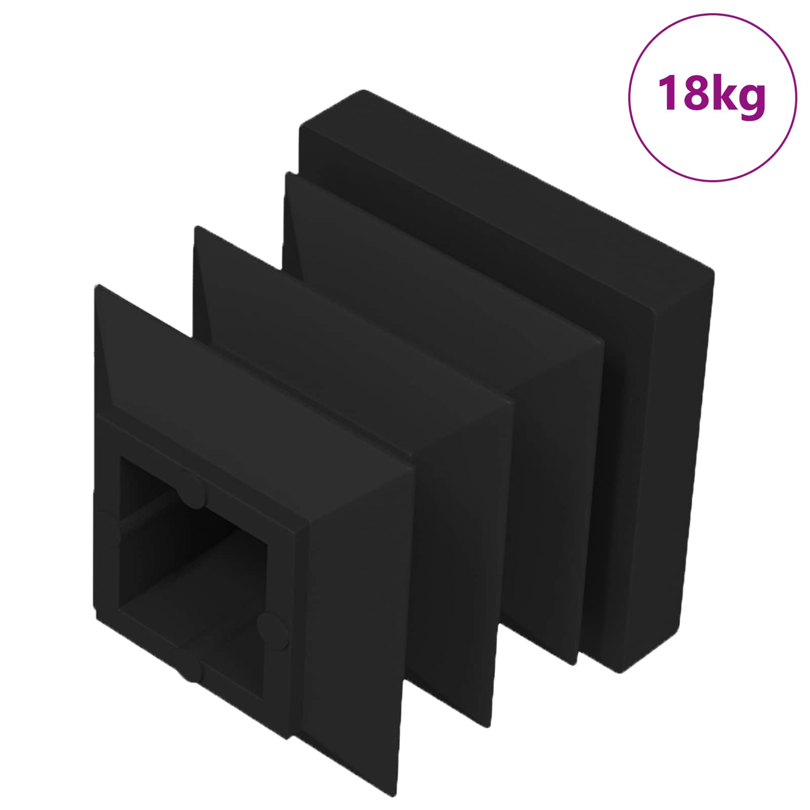 Završne kapice 10909 pcs Crna 15 x 15 x 15 mm PP