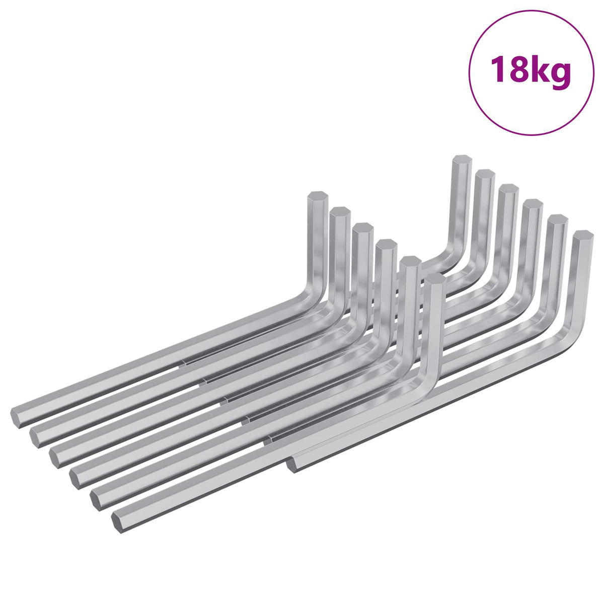 Hex ključ 4675 pcs Srebrno 20 x 52 mm Čelik