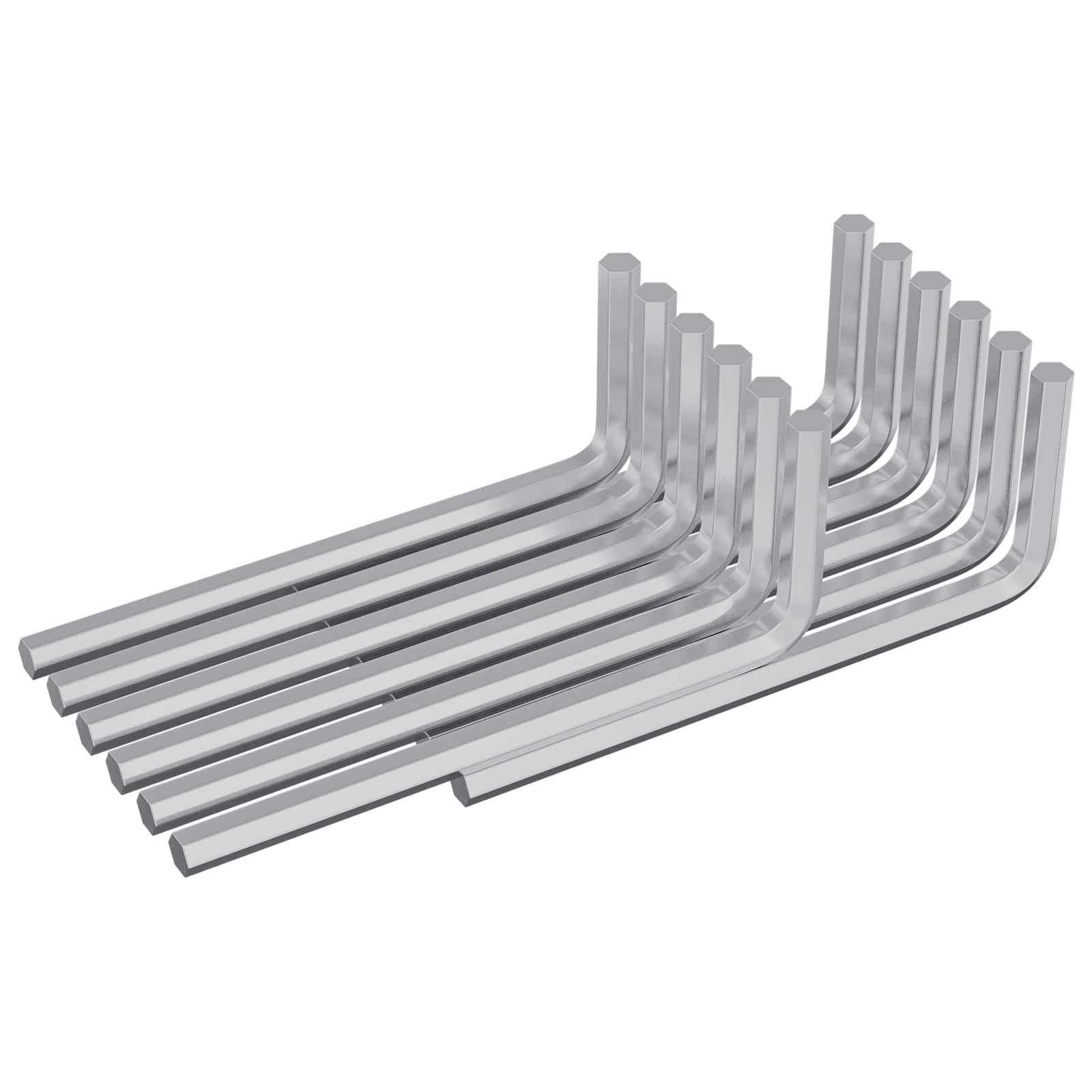 Hex ključ 2118 pcs Srebrno 22 x 66 mm Čelik