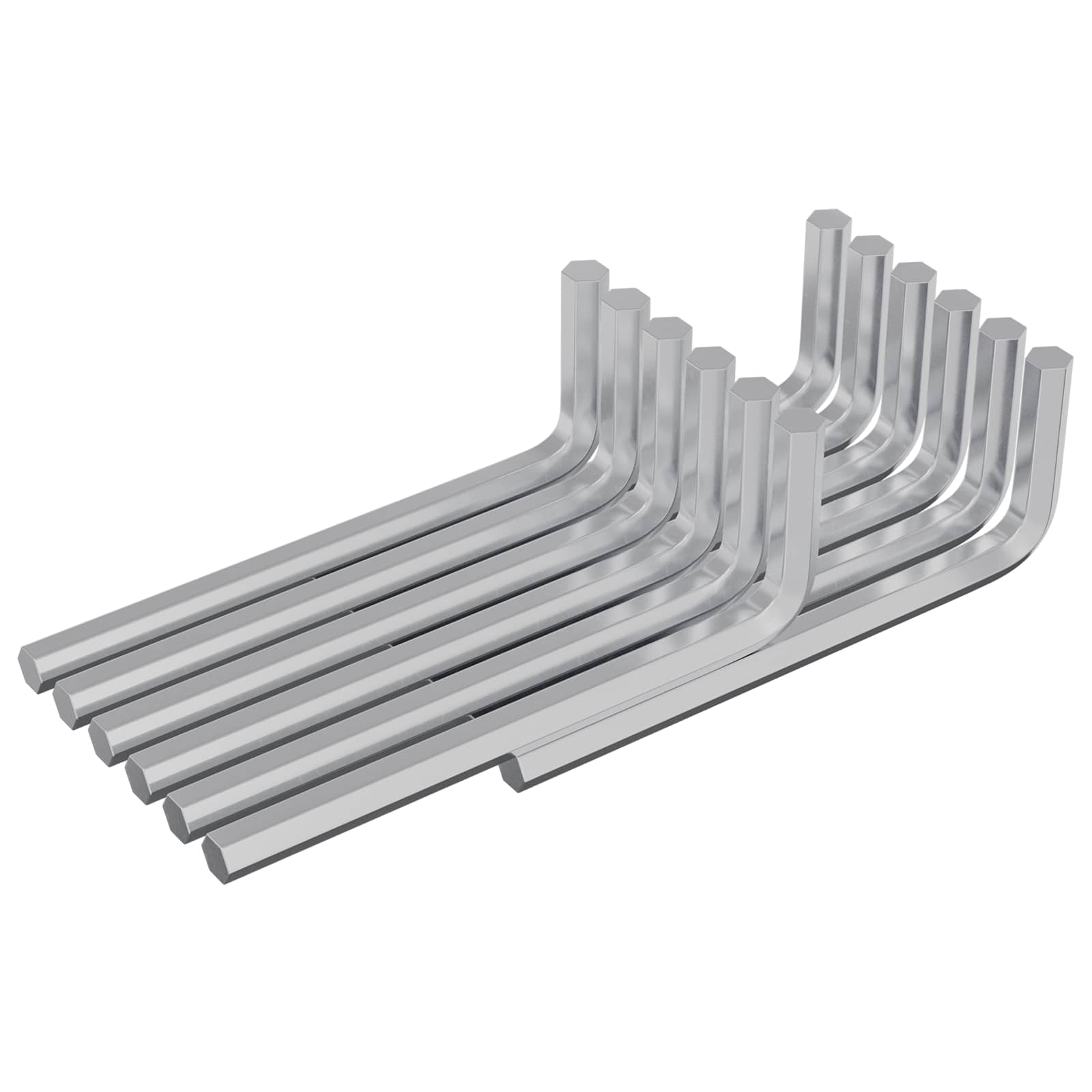 Hex ključ 12 pcs Srebrno 32 x 86 mm Čelik
