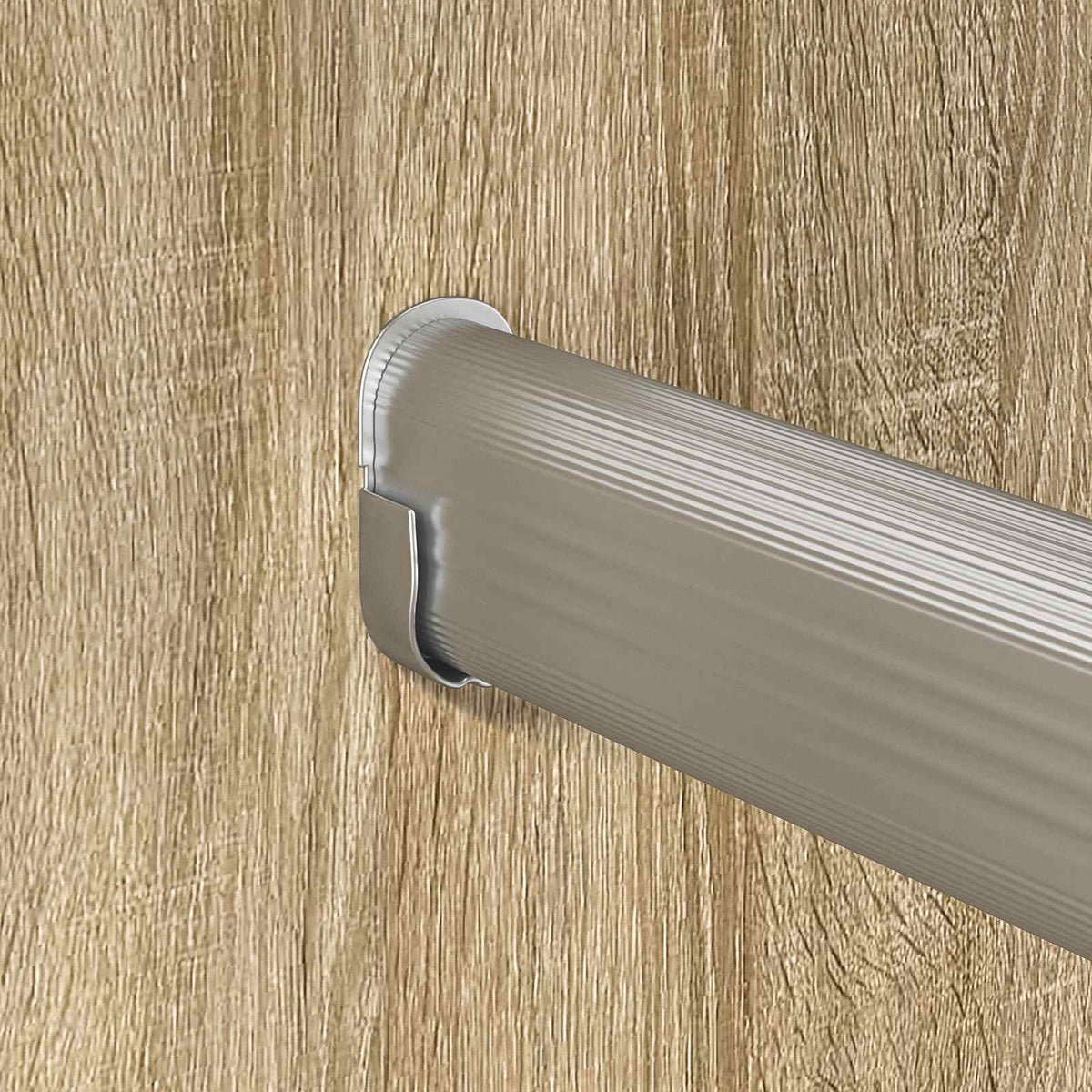 Cijev za ormar 2 pcs Srebrno 264 x 15 x 29 mm