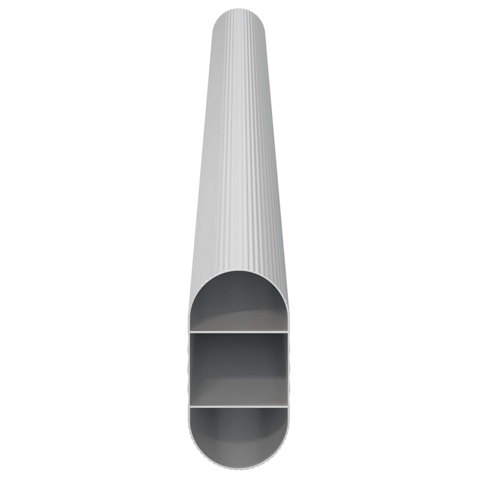 Cijev za ormar 2 pcs Srebrno 264 x 15 x 29 mm