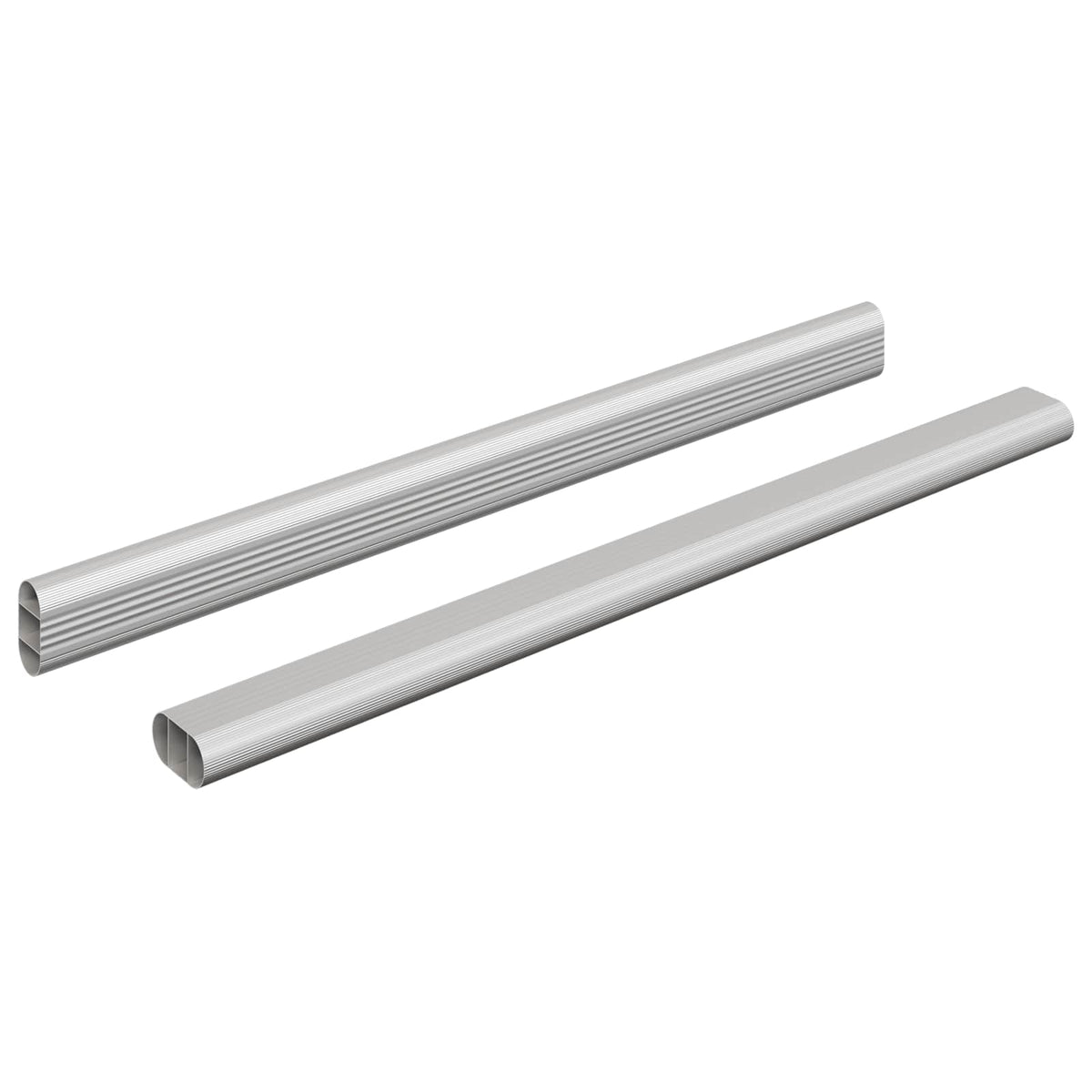 Cijev za ormar 2 pcs Srebrno 371,5 x 15 x 29 mm