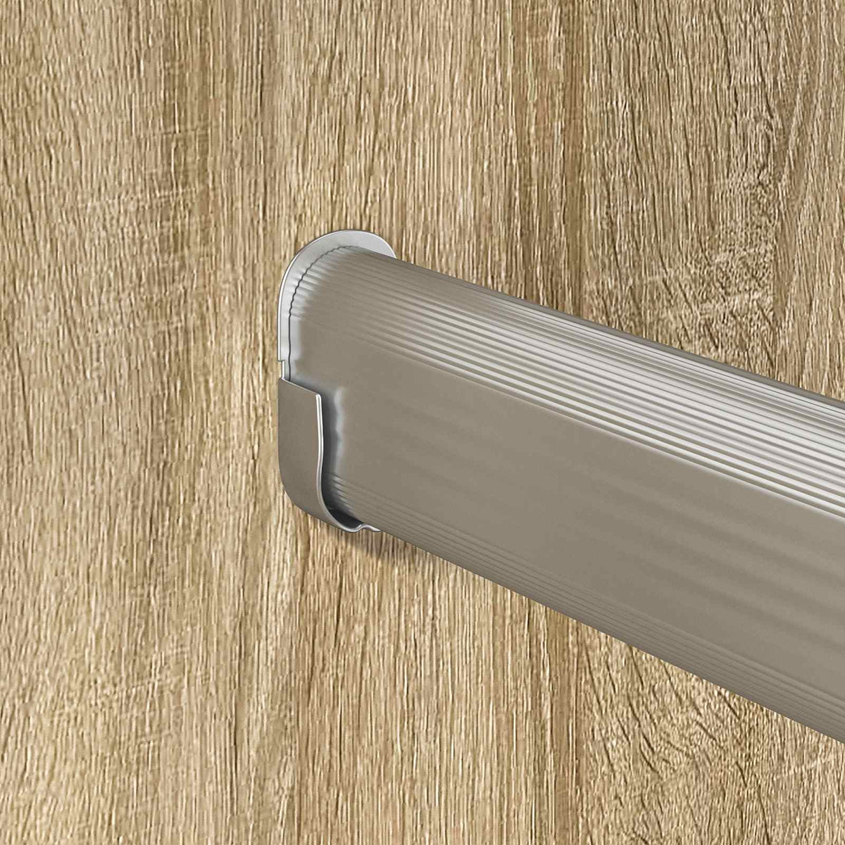 Cijev za ormar 12 pcs Srebrno 372 x 15 x 29 mm