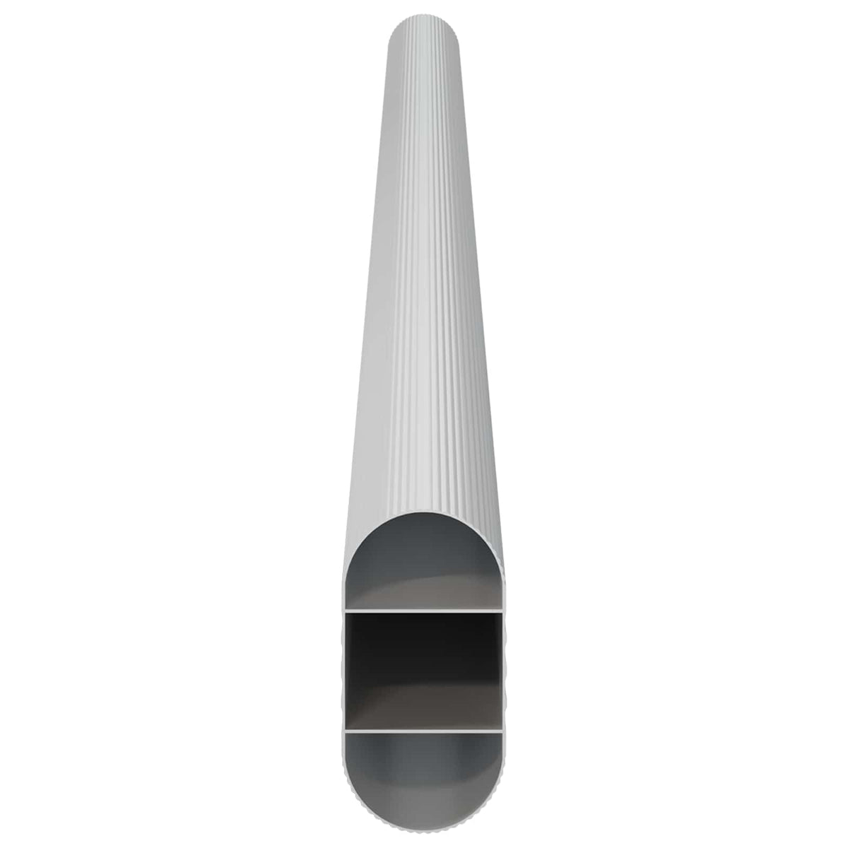 Cijev za ormar 12 pcs Srebrno 372 x 15 x 29 mm