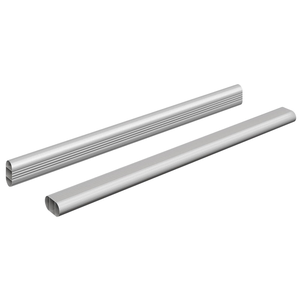 Cijev za ormar 2 pcs Srebrno 464 x 15 x 29 mm