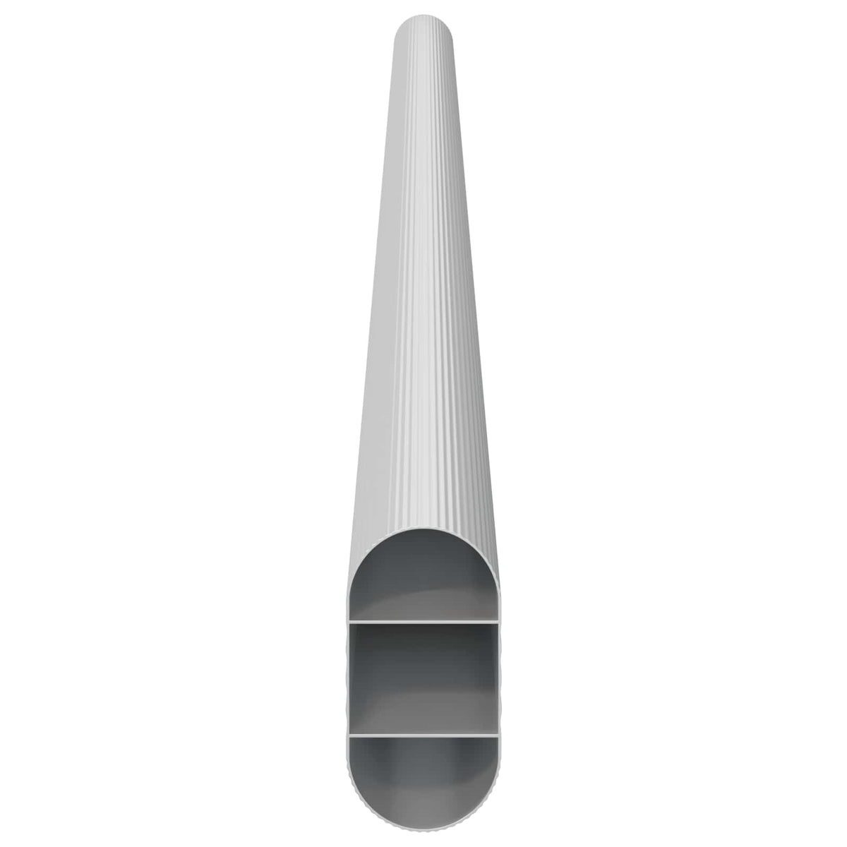 Cijev za ormar 2 pcs Srebrno 464 x 15 x 29 mm
