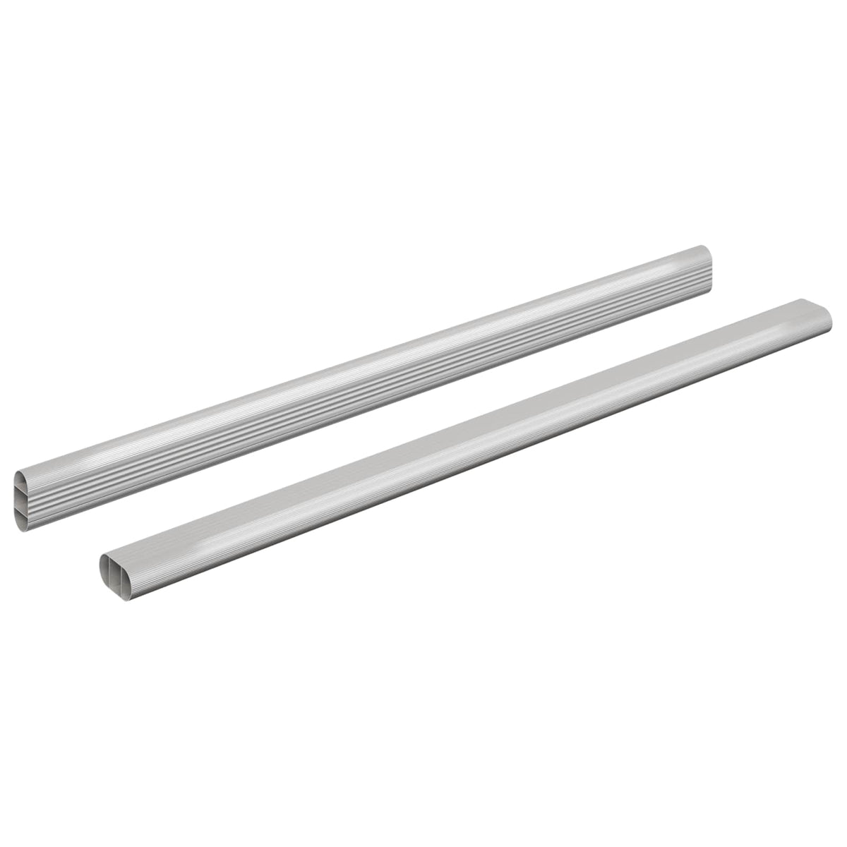 Cijev za ormar 2 pcs Srebrno 472 x 15 x 29 mm