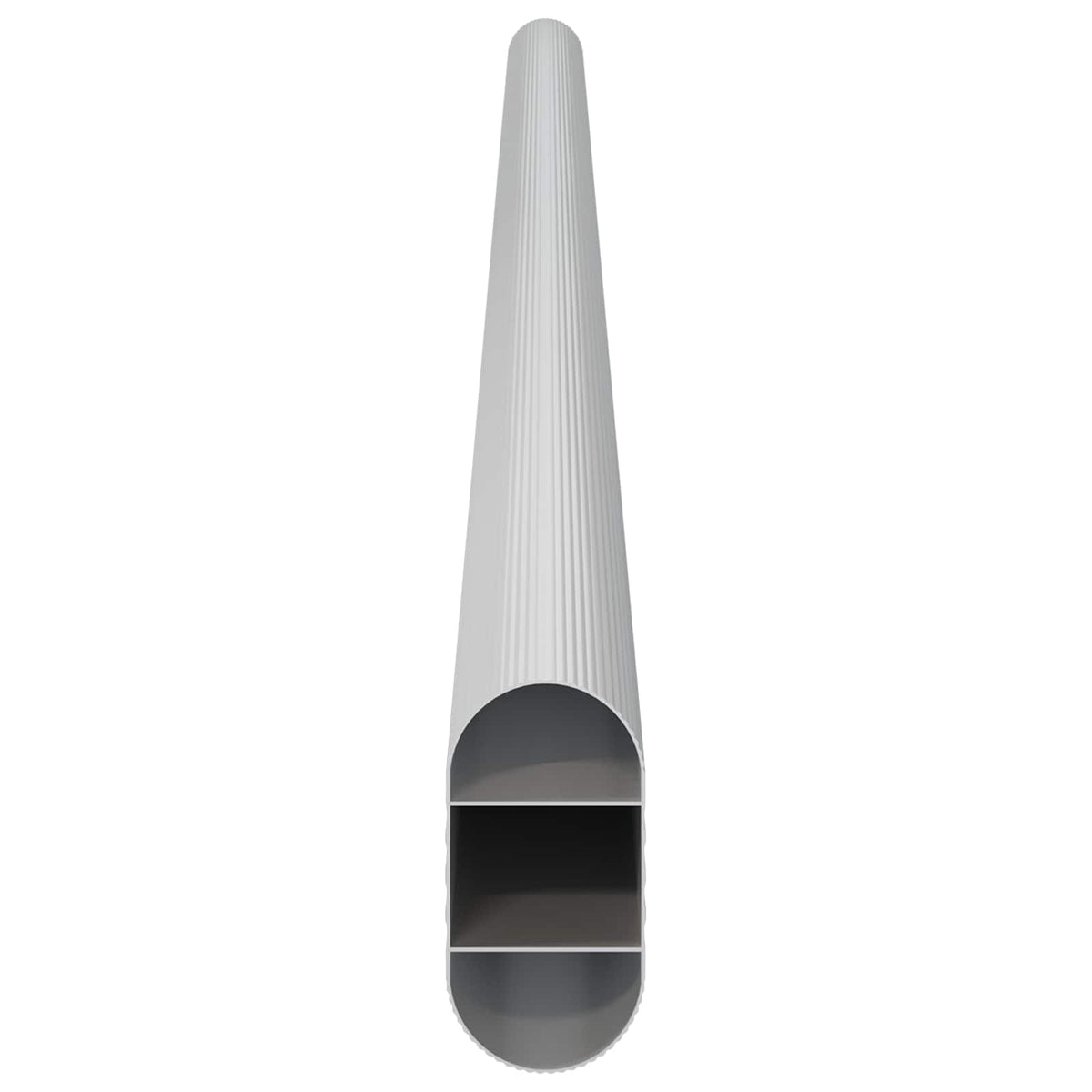 Cijev za ormar 2 pcs Srebrno 472 x 15 x 29 mm