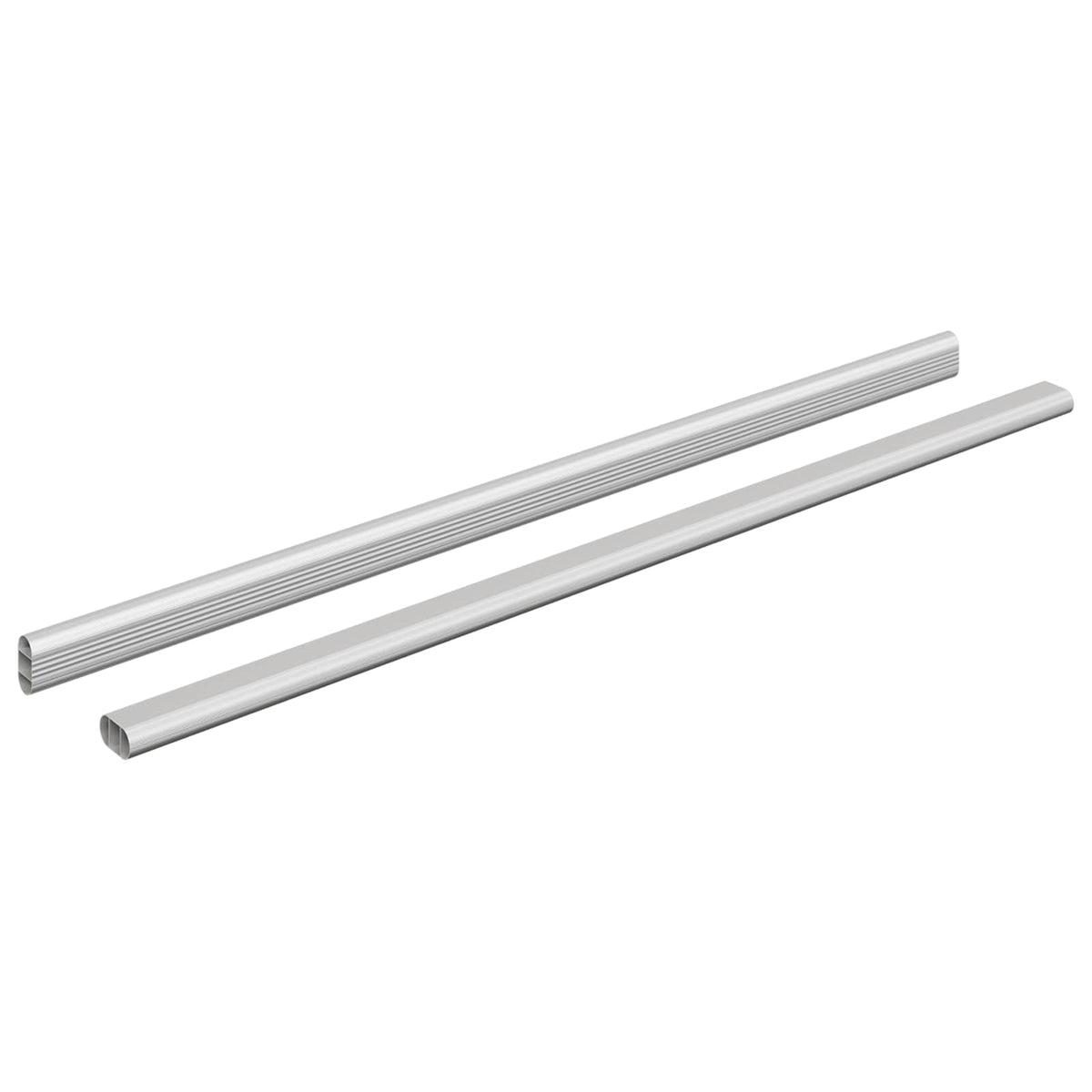 Cijev za ormar 2 pcs Srebrno 664 x 15 x 29 mm