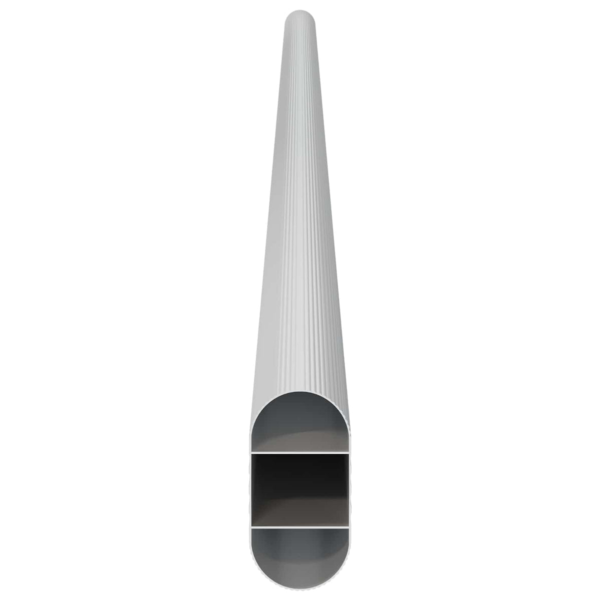 Cijev za ormar 2 pcs Srebrno 664 x 15 x 29 mm