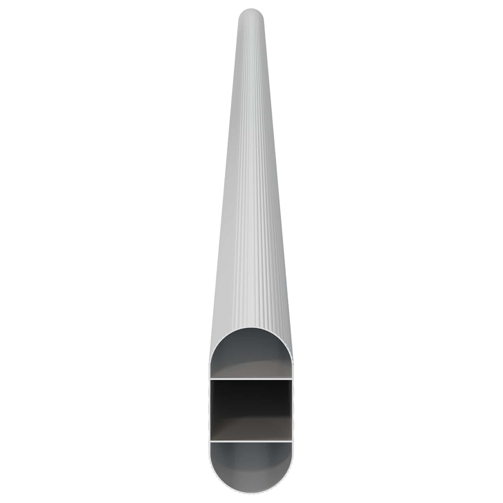 Cijev za ormar 12 pcs Srebrno 664 x 15 x 29 mm