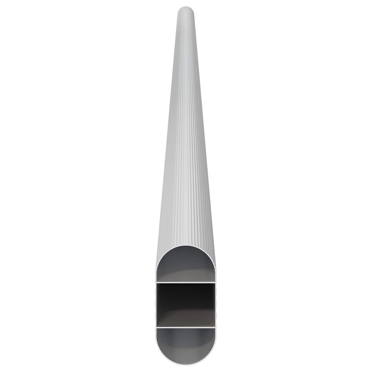 Cijev za ormar 2 pcs Srebrno 764 x 15 x 29 mm