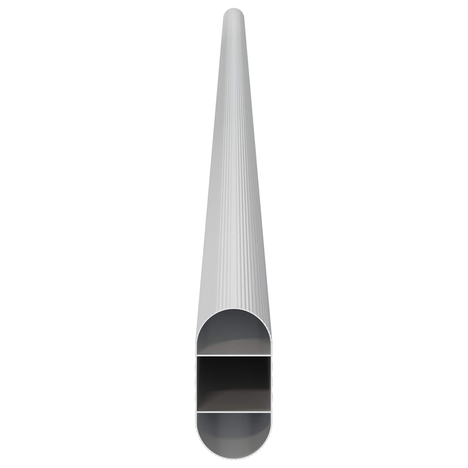 Cijev za ormar 12 pcs Srebrno 764 x 15 x 29 mm